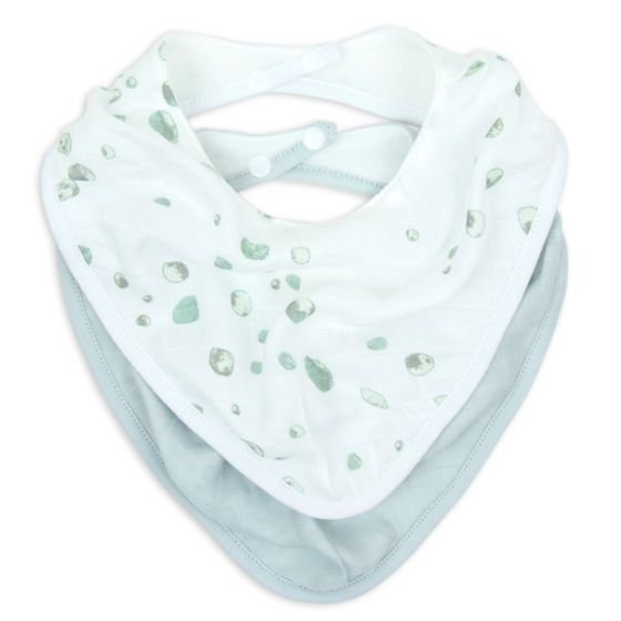Little Bamboo Muslin Bib 2pk Whisper - Little Bamboo
