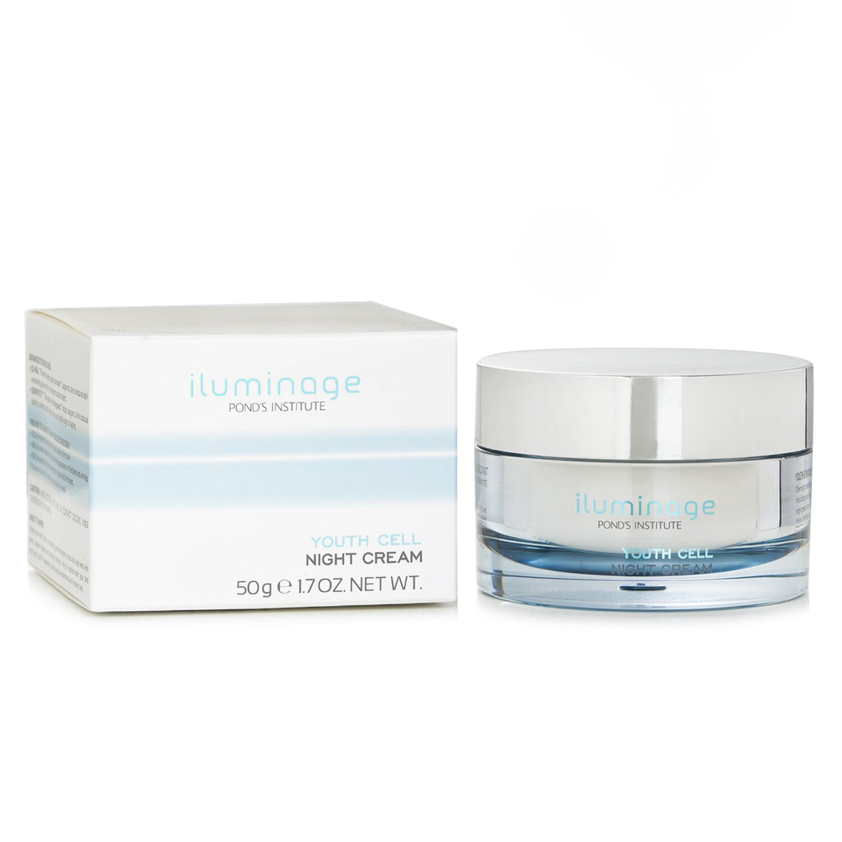 Iluminage Youth Cell Night Cream 50ml, revitalizes skin overnight, fights aging, boosts hydration, and enhances radiance.