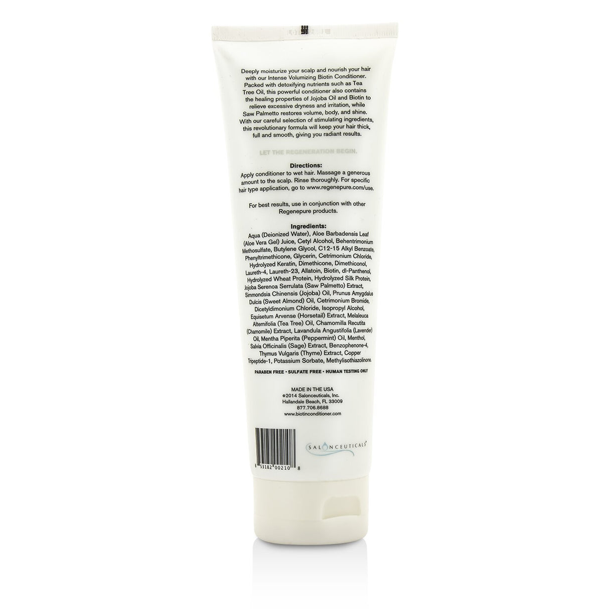 Regenepure - Intense Volumizing Biotin Conditioner - 244ml/8oz