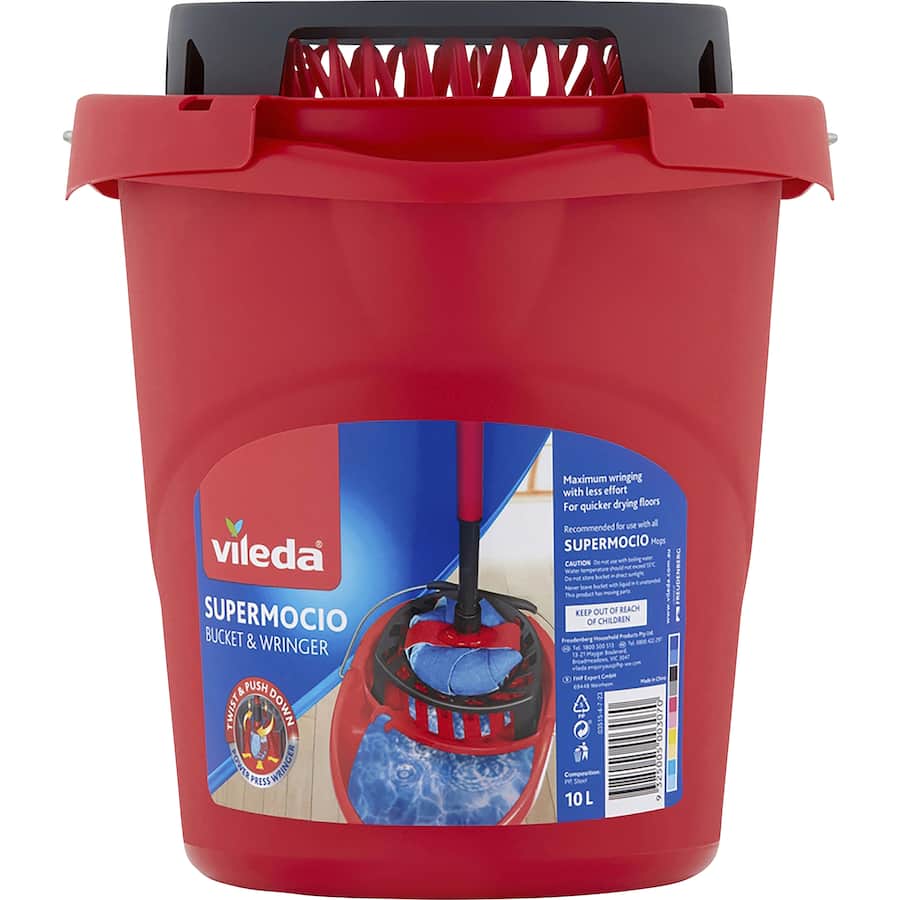 Vileda Supermocio Power Press Bucket & Wringer - Each