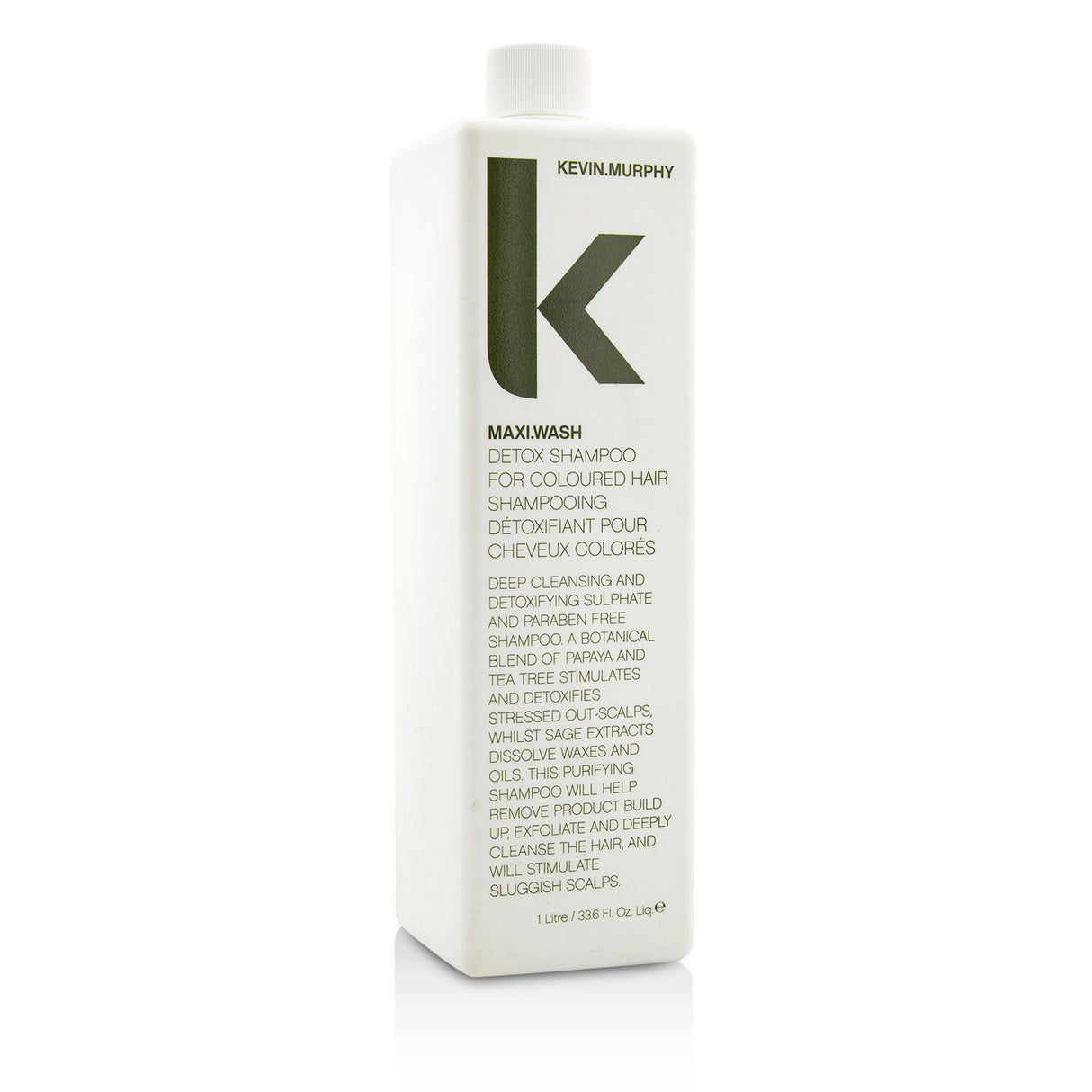 Detox shampoo for colored hair, 1000ml, removes buildup, brightens color, and promotes a clean, healthy scalp.