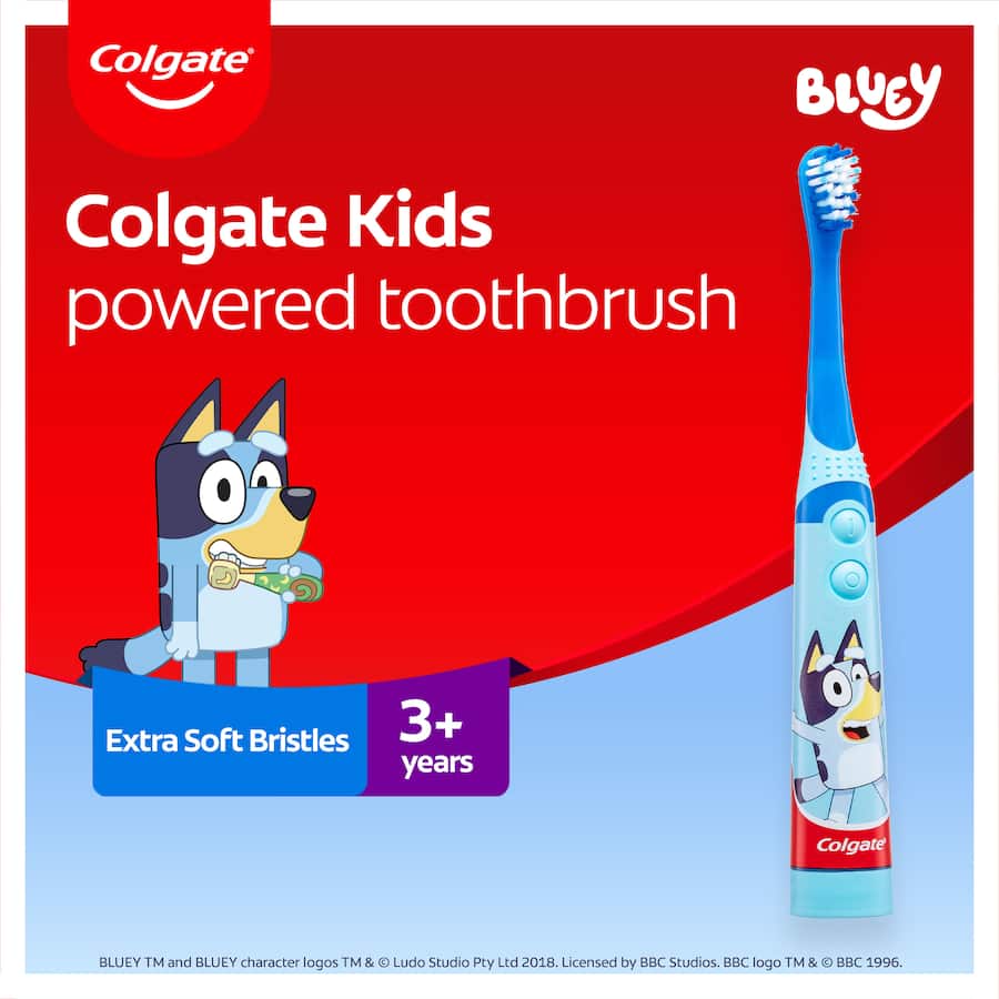 Colgate Kids 3+ Years Electric Toothbrush Battery Powered Bluey 1ea