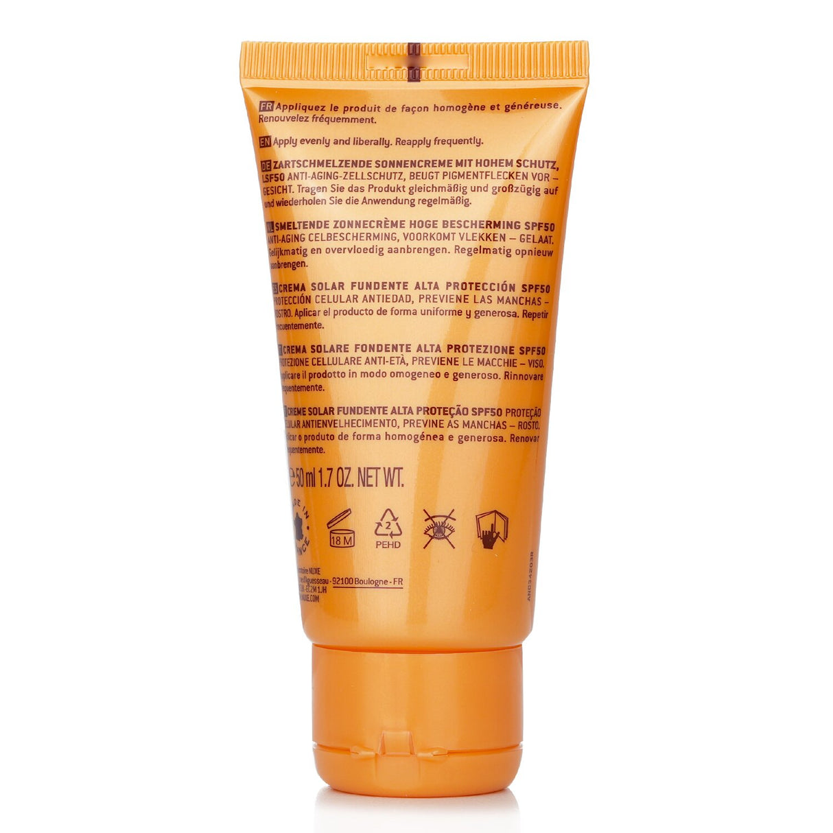 Nuxe Nuxe Sun Melting Cream High Protection For Face SPF 50 50ml/1.5oz