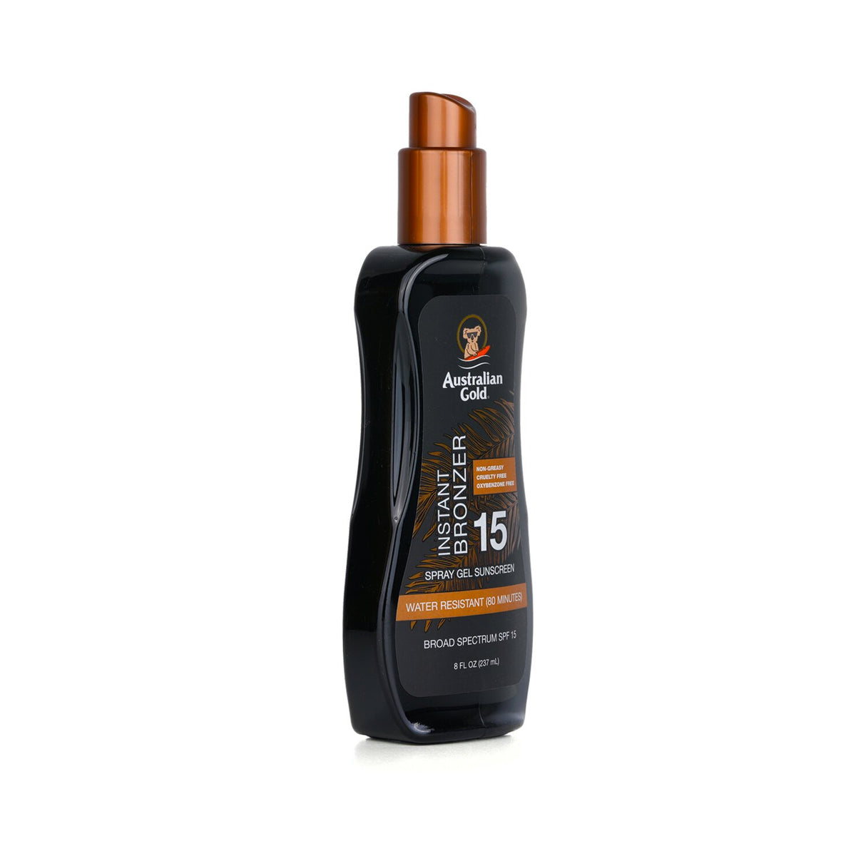 Australian Gold - Spray Gel Sunscreen SPF 15 with Instant Bronzer - 237ml/8oz