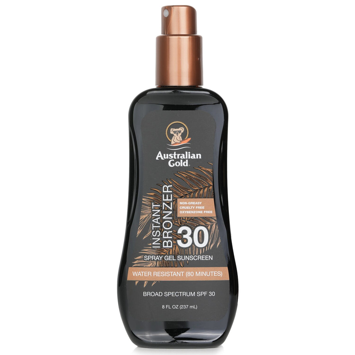 Australian Gold - Spray Gel Sunscreen SPF 30 with Instant Bronzer - 237ml/8oz