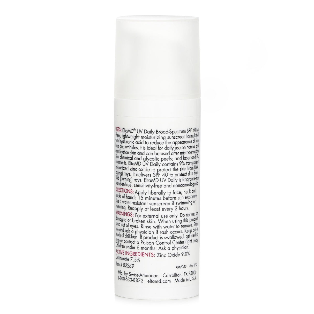 EltaMD - UV Daily Moisturizing Facial Sunscreen SPF 40 -(Packaging Random Pick)