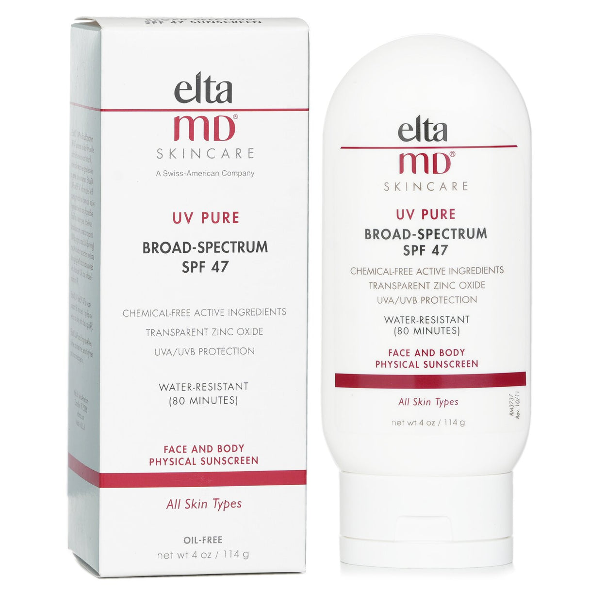 EltaMD - UV Pure Water-Resistant Face & Body Physical Sunscreen SPF 47 - 114g/4