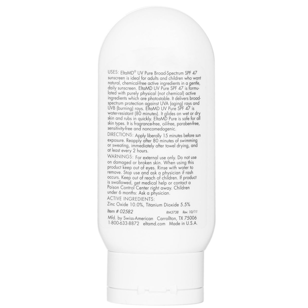 EltaMD - UV Pure Water-Resistant Face & Body Physical Sunscreen SPF 47 - 114g/4