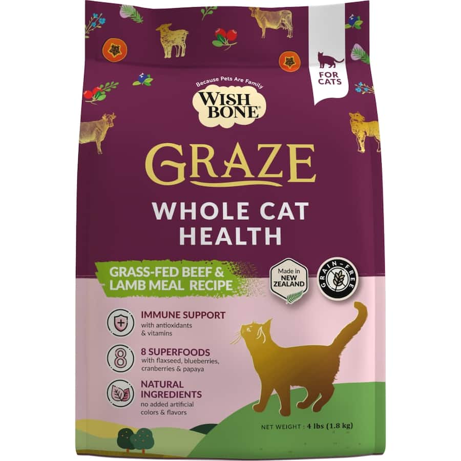 Wishbone Dry Cat Food Graze Bag 1.8kg