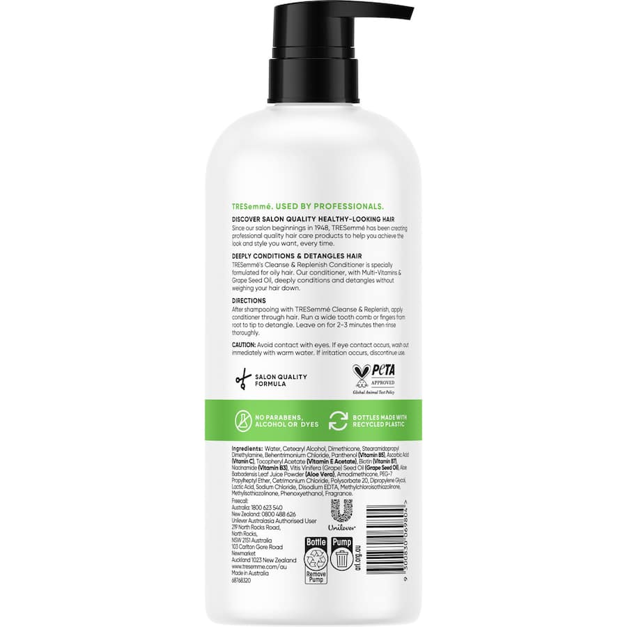 Tresemme Cleanse & Replenish Conditioner With Grape Seed Oil 940mL