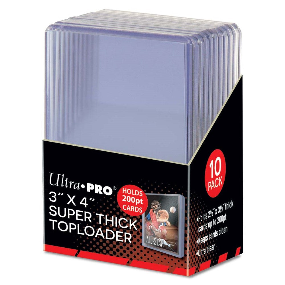 Ultra Pro: UP15286 3" x 4" Super Thick 200PT Toploader 10ct - Gaming Accessory