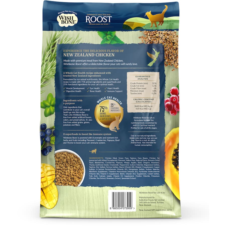 Wishbone Dry Cat Food Roost Bag 1.8kg