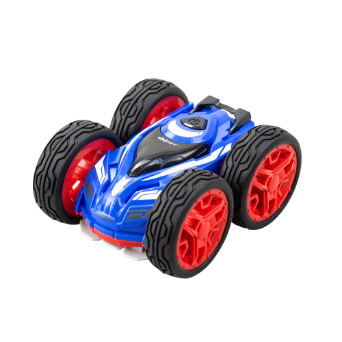 Remote-controlled Silverlit Exost Mini Flip Neo car, designed for flips and speed, with Type-C rechargeable battery.