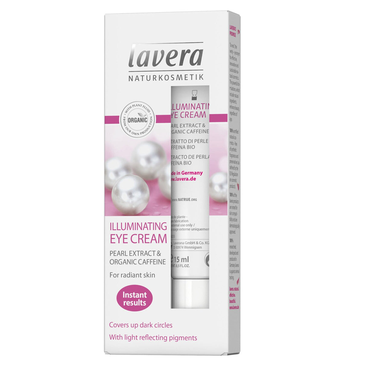 Lavera - Organic Pearl Extract & Caffeine Illuminating Eye Cream - 15ml/0.5oz