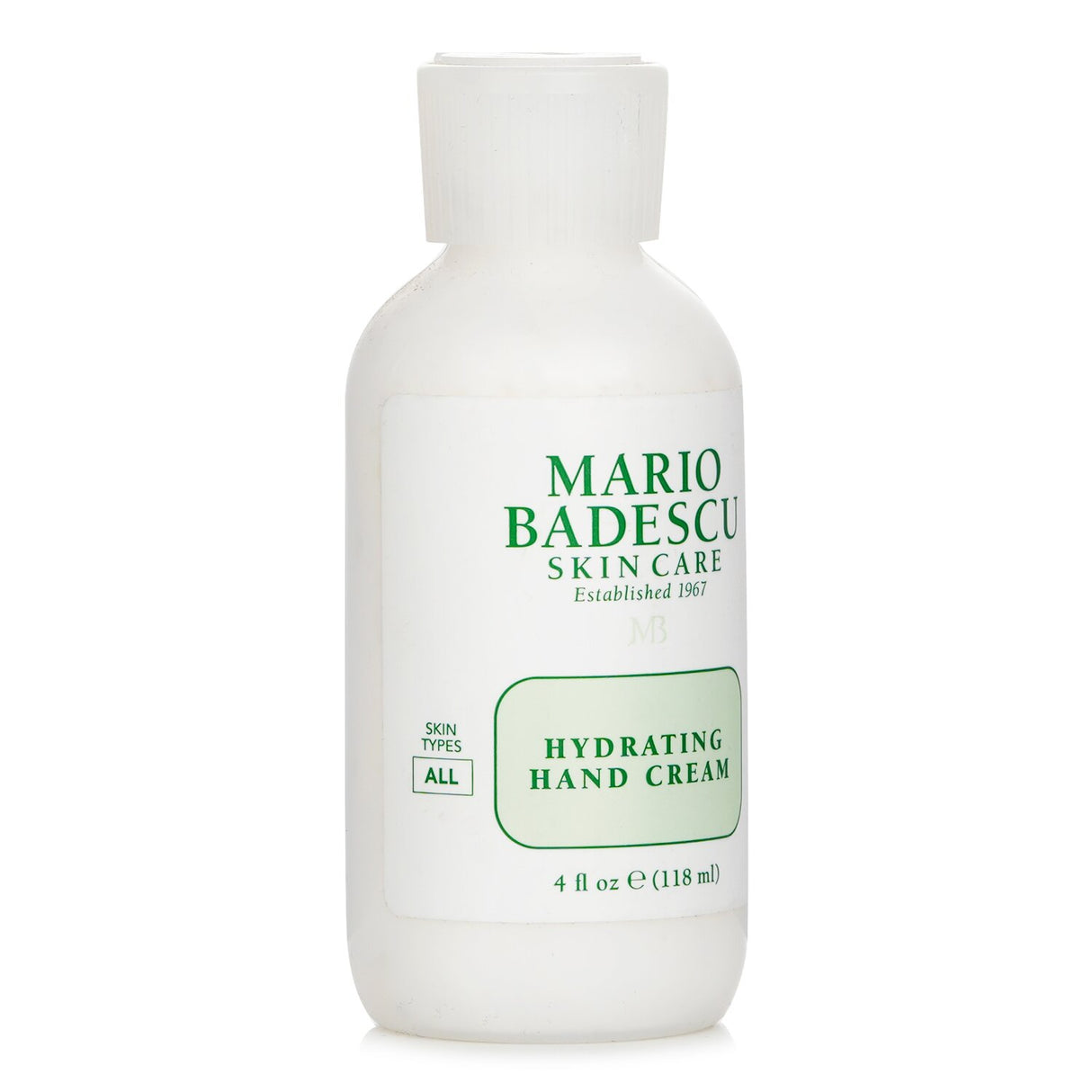 Hydrating hand cream from Mario Badescu, 118ml, with Hyaluronic Acid for soft, moisturized hands. Suitable for all skin types.