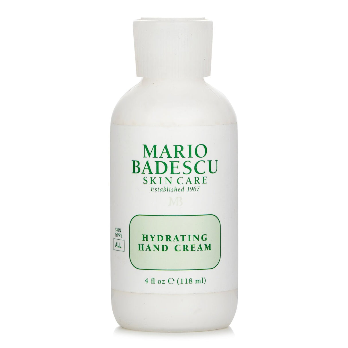 Mario Badescu Hydrating Hand Cream in 118ml, ideal for all skin types, delivering long-lasting moisture and soft hands.