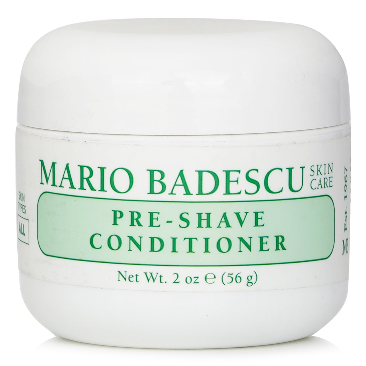 Mario Badescu Pre-Shave Conditioner in a 59g tube, designed to soften tough beards and soothe skin for a smooth shave.