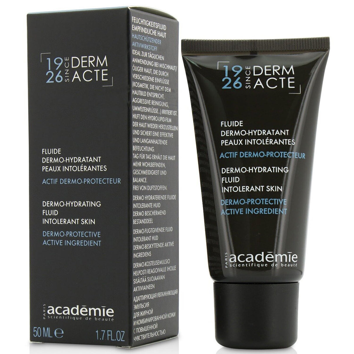 Dermo-hydrating cream for intolerant skin with Shea Butter and Allantoin, providing deep hydration and soothing relief.