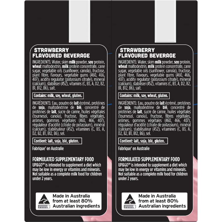 Sanitarium Up & Go Liquid Breakfast Strawberry Protein - 6 x 250mL