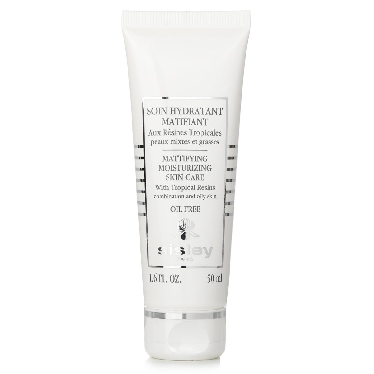 Sisley's Mattifying Moisturizer with Tropical Resins for combination skin, enhances hydration and reduces shine with natural extracts.