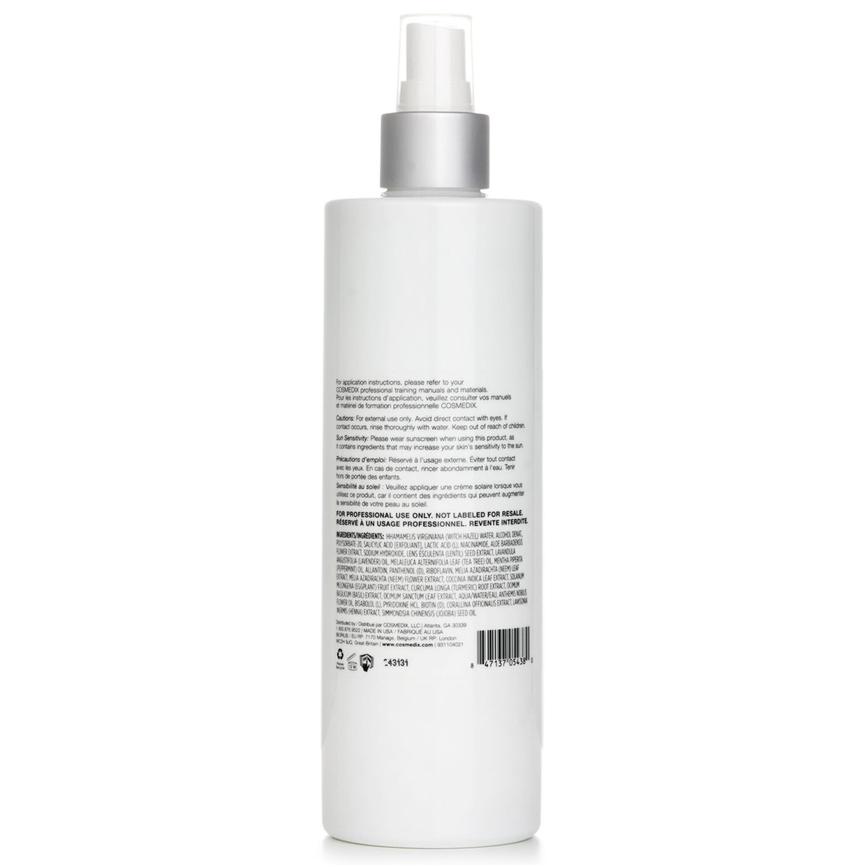 CosMedix Purity Balance Exfoliating Prep Toner - Salon Size 360ml/12oz