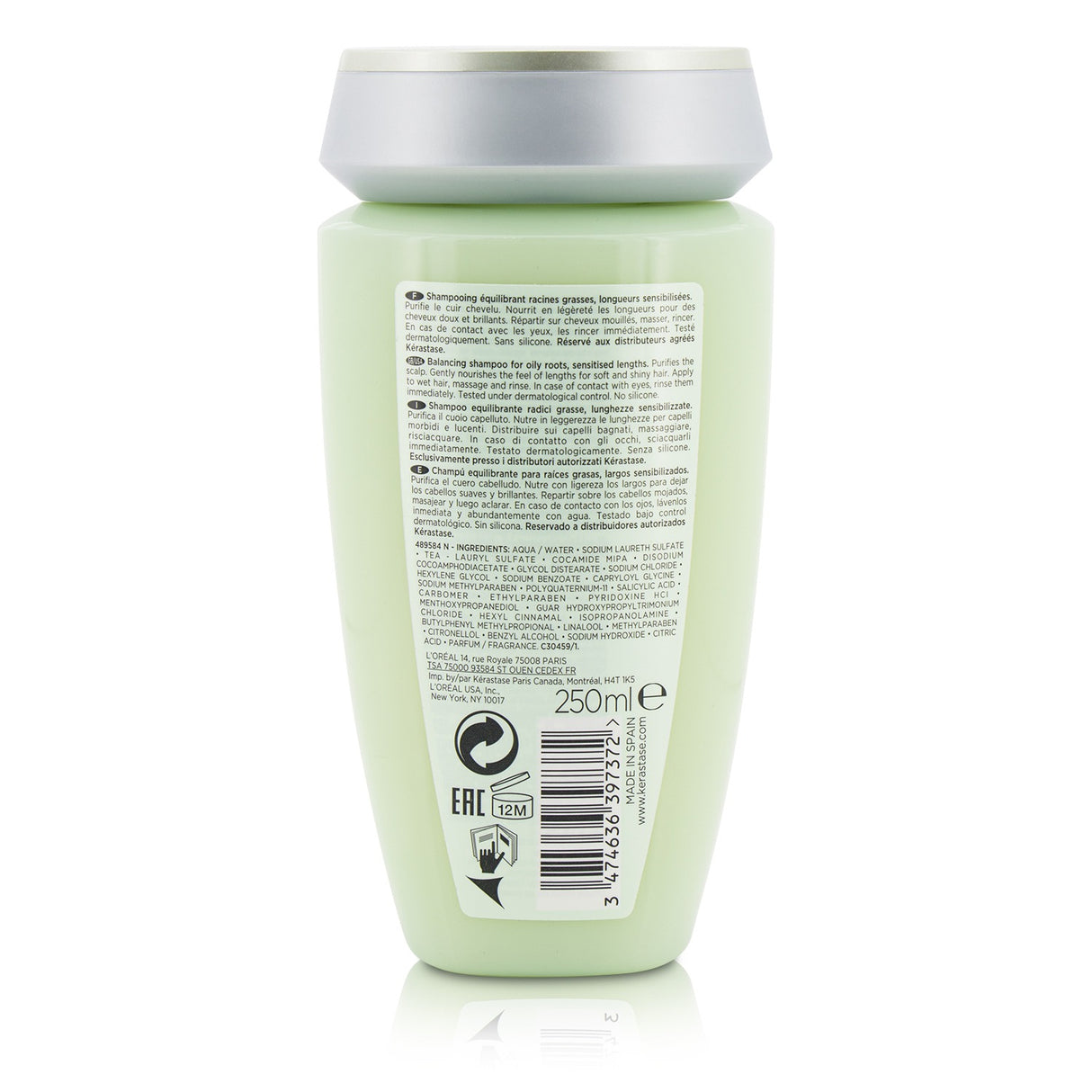 Kerastase Specifique Bain Divalent Balancing Shampoo for oily roots and sensitised lengths, purifies and nourishes hair daily.