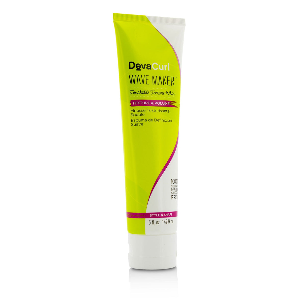 DevaCurl Wave Maker 147.9ml: Lightweight whip for bouncy waves, frizz control, and touchable texture with a fruity scent.