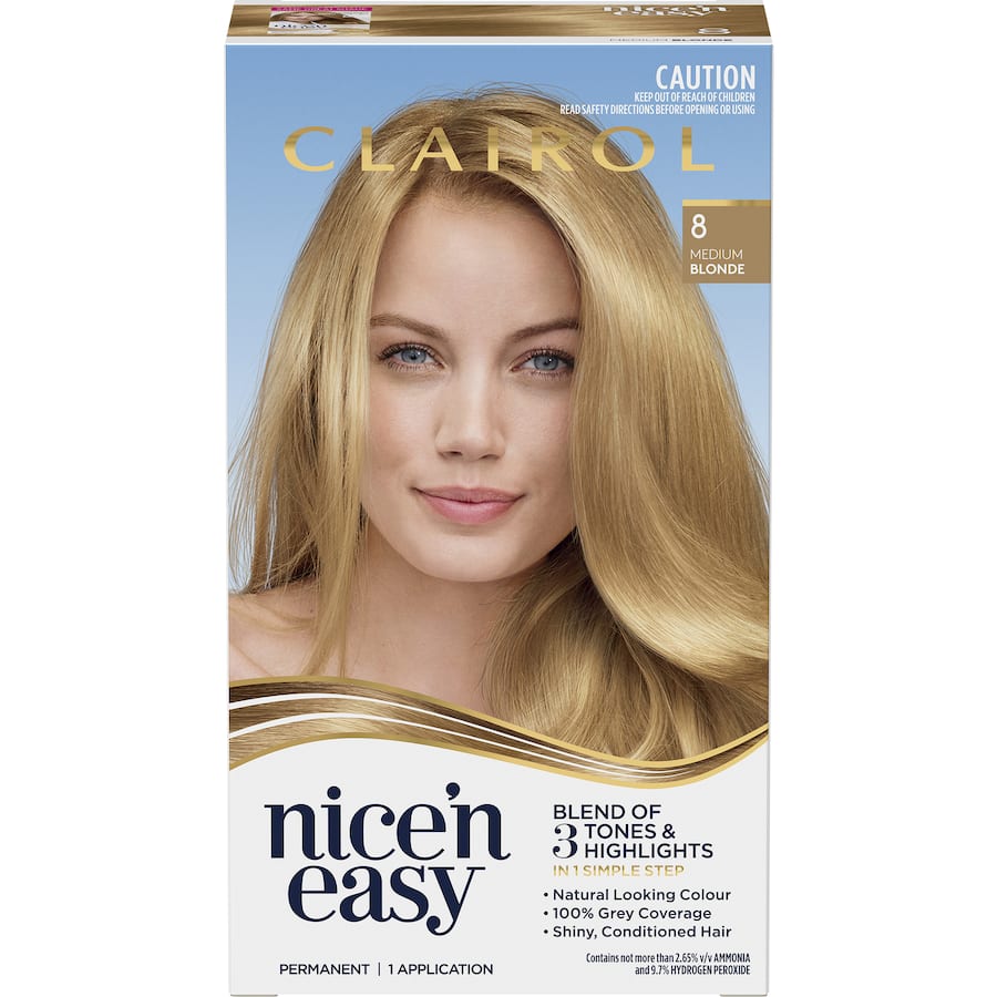 Clairol Nice N Easy Hair Colour Medium Blonde 8 - 1pack