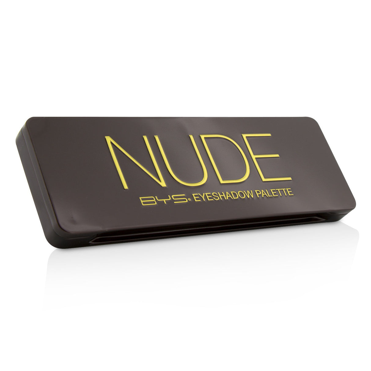 BYS Nude Eyeshadow Palette with 12 versatile shades and dual applicators in a chic tin with mirror for effortless application.
