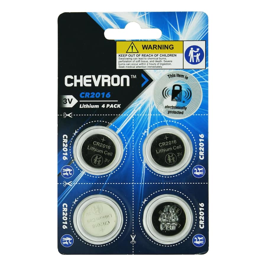 Chevron Lithium Battery Cr2016 4pack