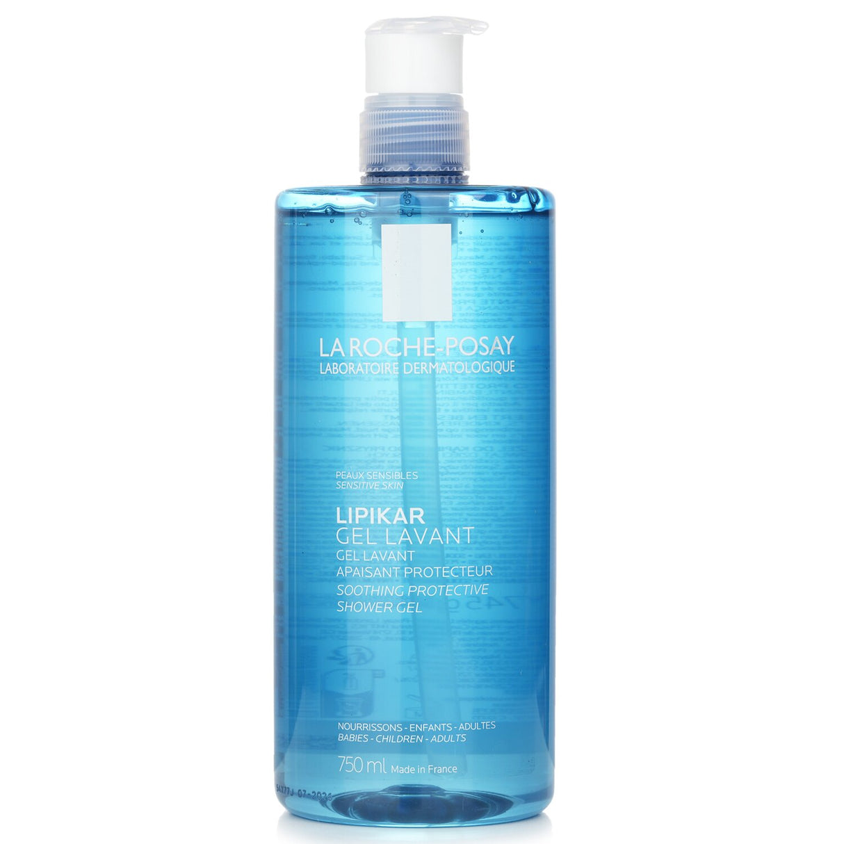 La Roche Posay Lipikar Gel Lavant: soothing shower gel for all ages, enriched with Shea Butter and Niacinamide for sensitive skin.