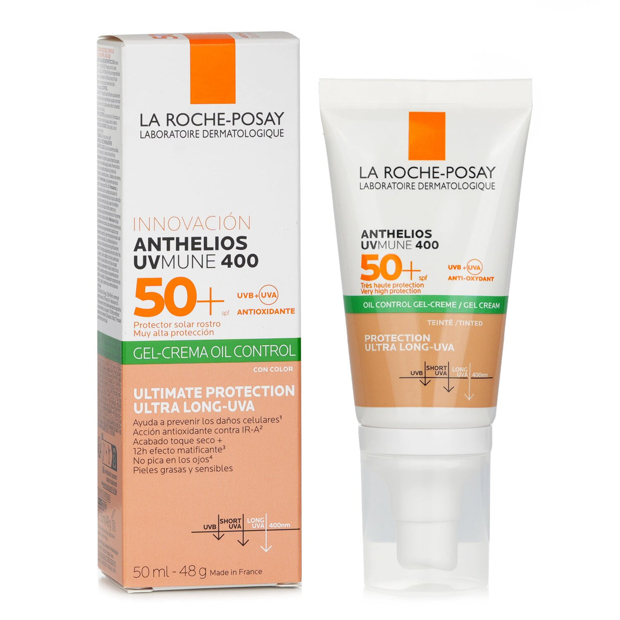 La Roche Posay - Anthelios UVMUNE 400 SPF50+ Oil Control Gel Creme Tinted - 50