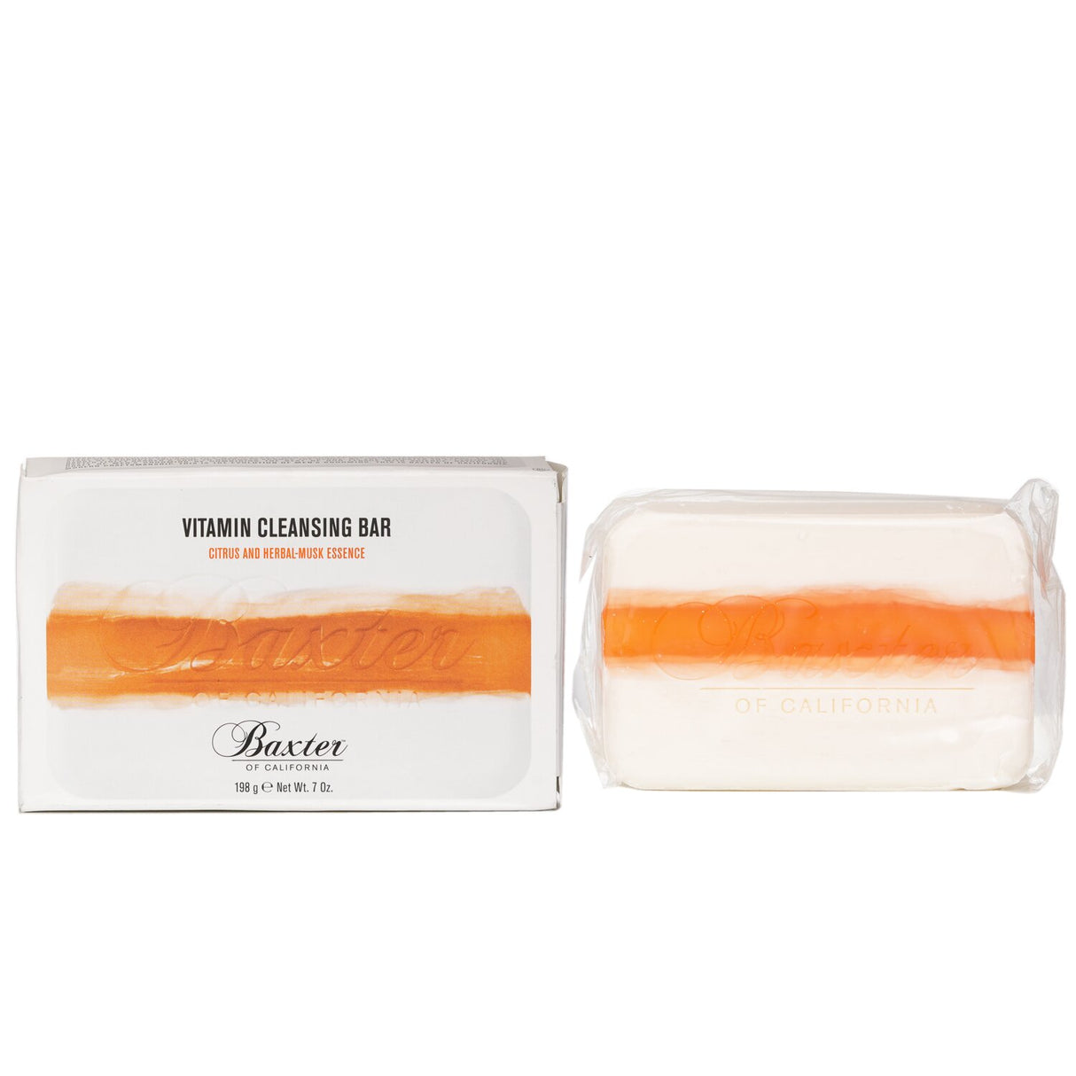 Baxter Of California Vitamin Cleansing Bar, 198g - nourishing soap with citrus and herbal-musk essence for men’s skincare.