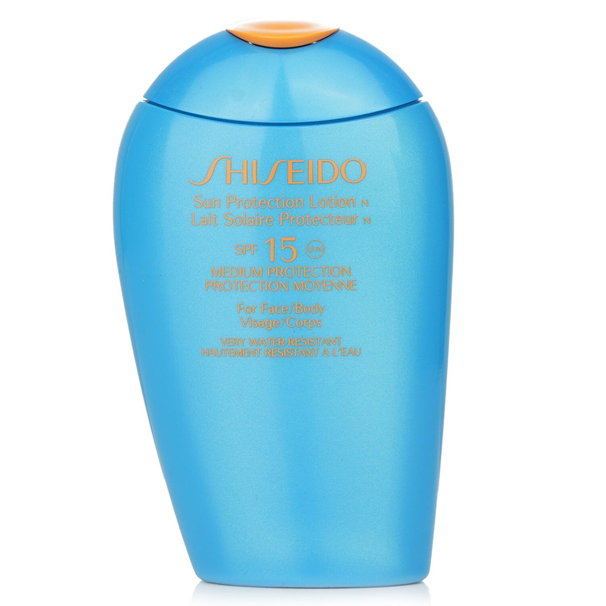 Lightweight Shiseido Sun Protection Lotion N SPF 15, 150ml, water-resistant and fast-absorbing for effective UV defense.