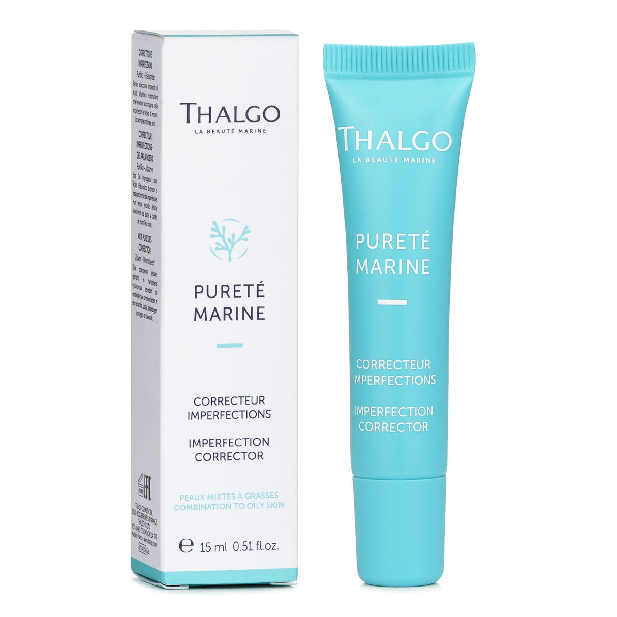 Thalgo Purete Marine Imperfection Corrector gel for oily skin, reducing shine and minimizing pores for a clear, matte complexion.