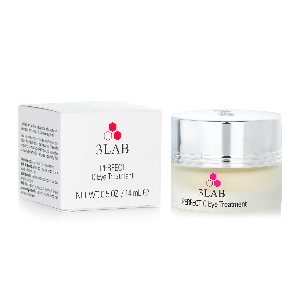 Luxurious 3LAB Perfect C Eye Treatment enriched with Vitamin C to brighten and hydrate the eyes, combating dark circles and aging.