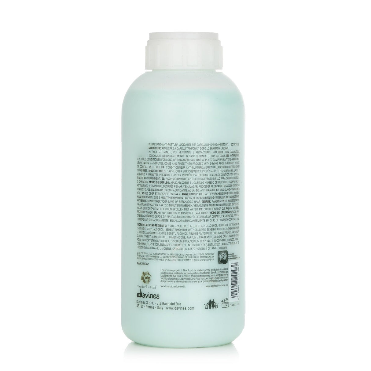 Davines Melu Conditioner for long or damaged hair, nourishing with lentil seeds, adding volume and shine.