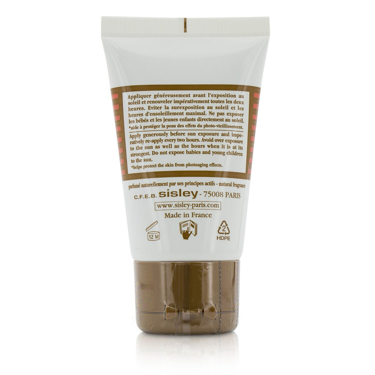 Sisley Super Soin Solaire Tinted Youth Protector SPF 30 in #4 Deep Amber, a nourishing, non-greasy tinted cream for sun protection.