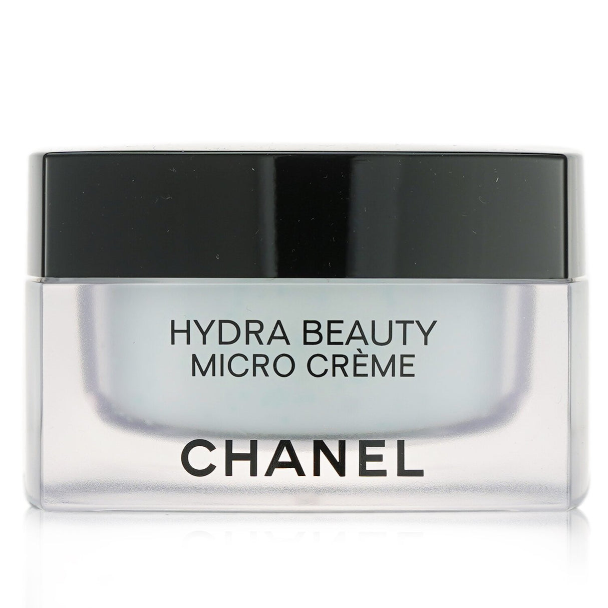 Chanel Hydra Beauty Micro Cream in a 50g jar, featuring a water-light texture for intense hydration and skin plumping.