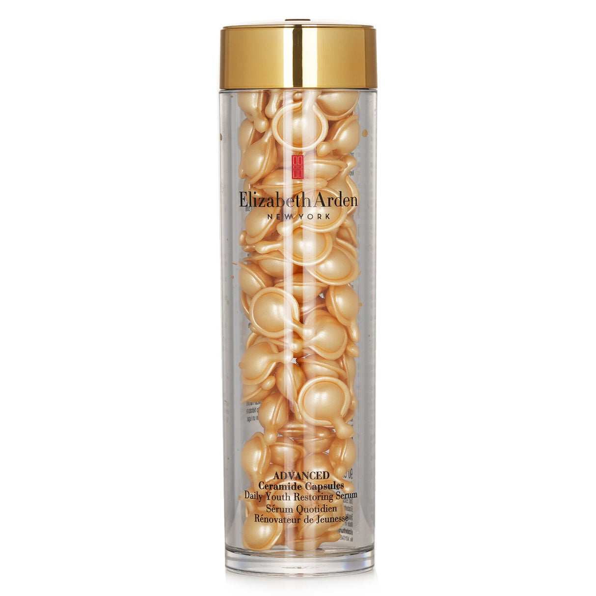 Elizabeth Arden Ceramide Capsules for youthful skin, delivering advanced hydration and anti-aging benefits in biodegradable capsules.