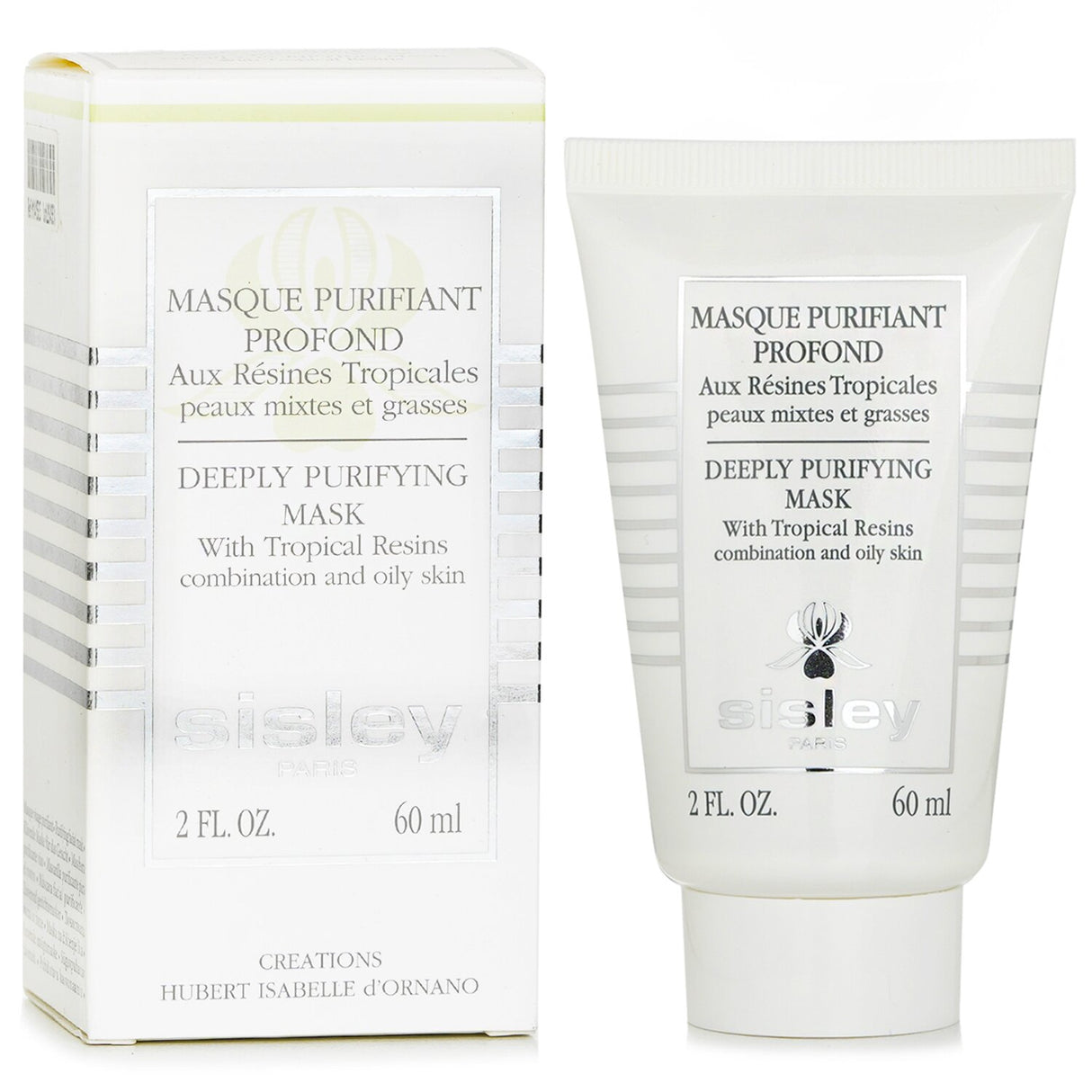 Sisley Deeply Purifying Mask with Tropical Resins in 60ml tube, ideal for oily skin, cleanses and mattifies without drying.