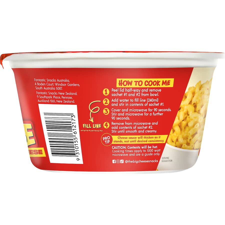 The Big Cheese Pasta & Sauce Mac & Cheese Bowl 105g