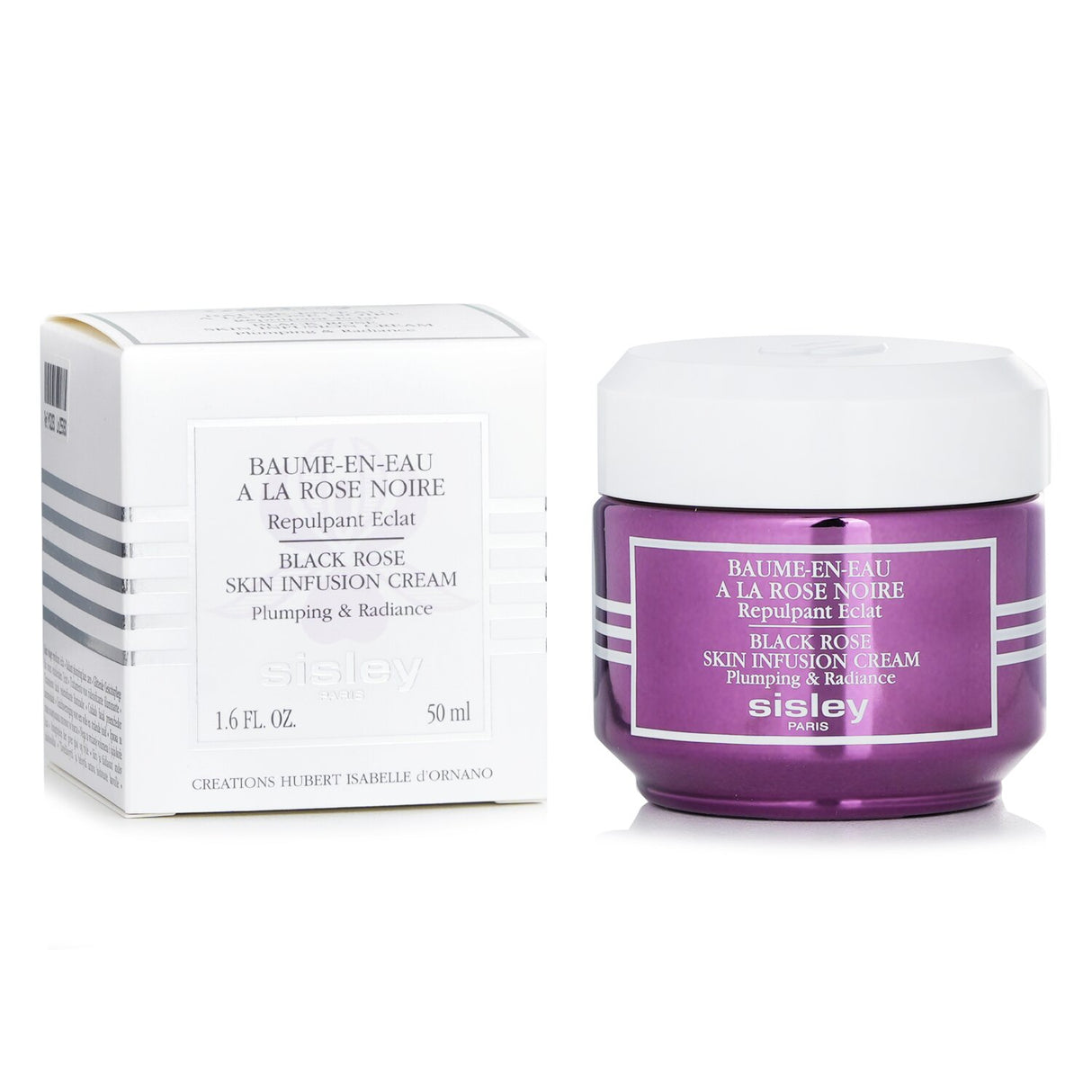 Luxurious Sisley Black Rose Skin Infusion Cream in a 50ml jar, designed for plumping and enhancing skin radiance.