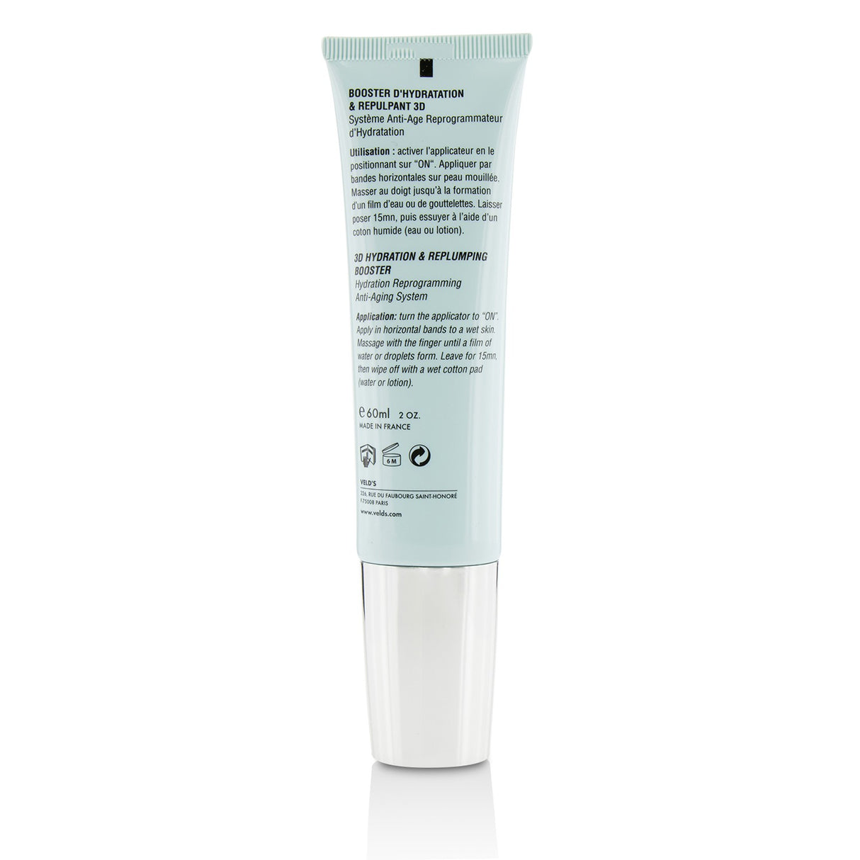 Veld's AGE 2O Deep Hydration Anti-Aging Mask in a 60ml jar, designed for intense moisture and wrinkle reduction.