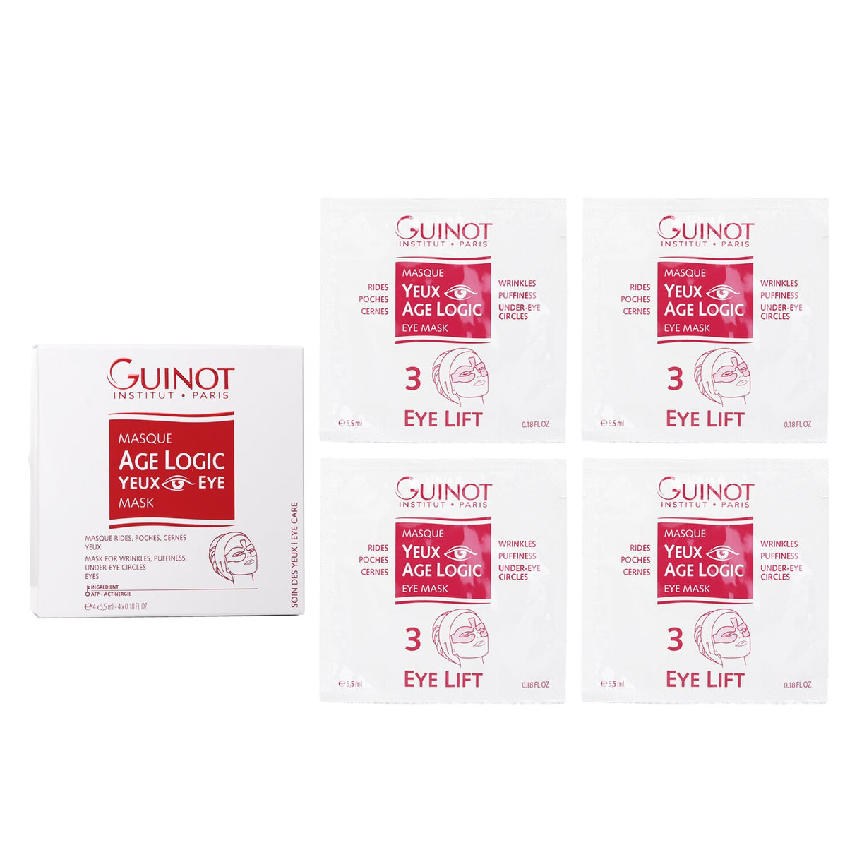 Guinot Masque Yeux Age Logic Eye Contour Mask 4x5.5ml/0.18oz