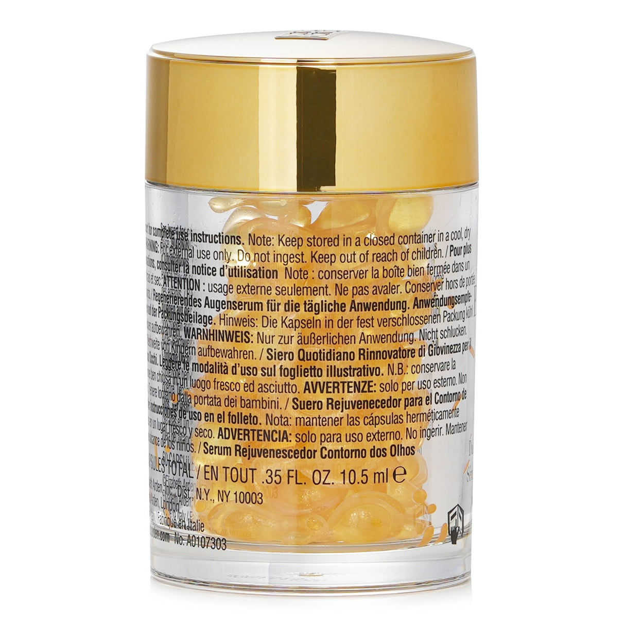 Elizabeth Arden Advanced Ceramide Capsules Daily Eye Serum, 60 capsules, rejuvenates and brightens the delicate eye area.