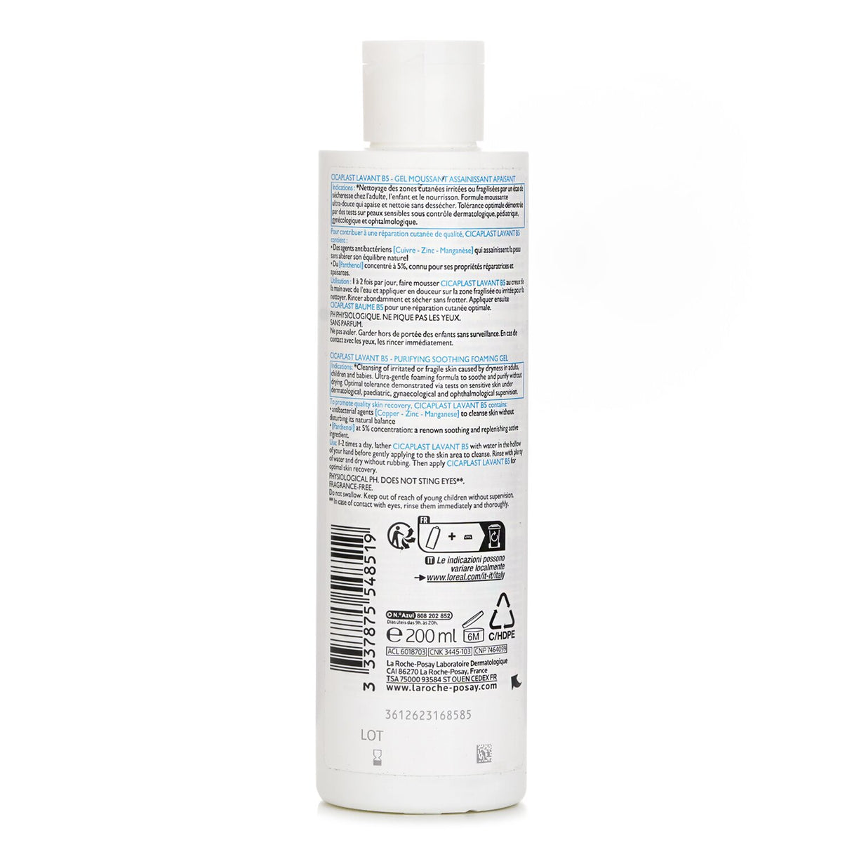 La Roche Posay Cicaplast Lavant B5 Purifying Soothing Foaming Gel 200ml/6.76oz
