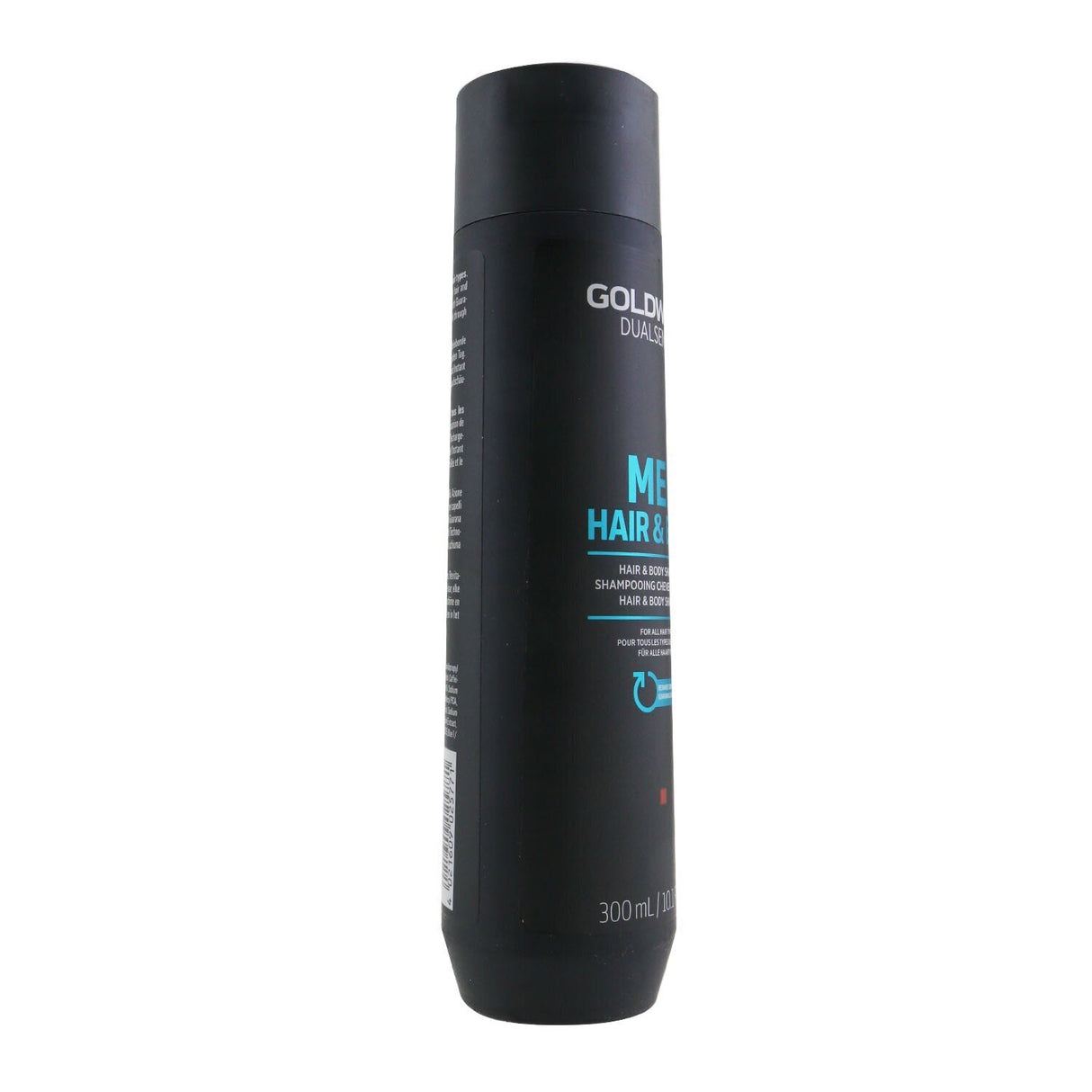 Goldwell Dual Senses Men Hair & Body Shampoo 300ml, a 2-in-1 cleanser with Guarana Caffeine for revitalized hair and skin.