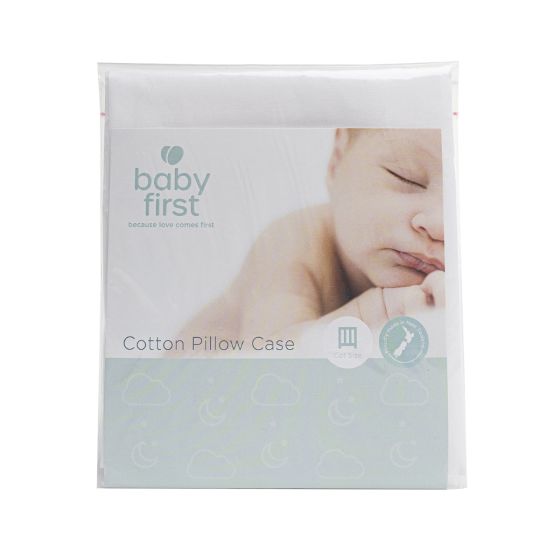 Cot Pillow Case White - Baby First