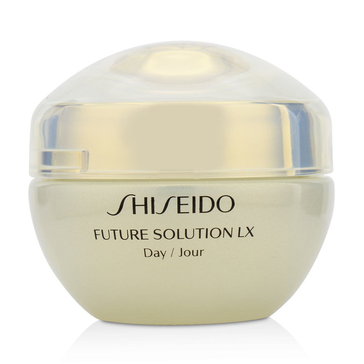 Shiseido Future Solution LX Total Protective Cream SPF 20 in a 50ml jar, offering hydration and anti-aging benefits for radiant skin.